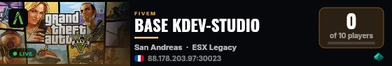 BASE KDEV-STUDIO live status badge