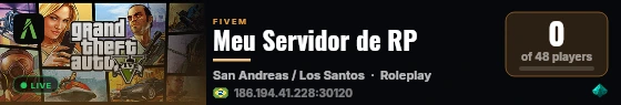 Meu Servidor de RP live status badge