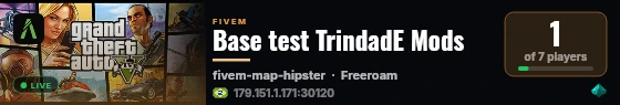 Base test TrindadE Mods live status badge