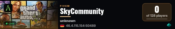 SkyCommunity live status badge