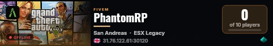 PhantomRP live status badge