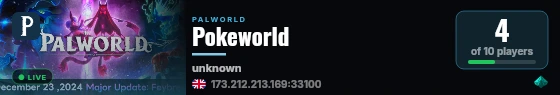 Pokeworld live status badge