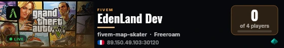 EdenLand Dev live status badge
