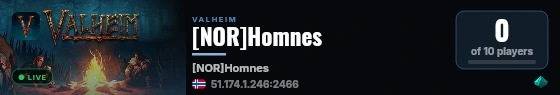 [NOR]Homnes live status badge