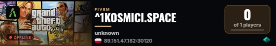 ^1KOSMICI.SPACE live status badge
