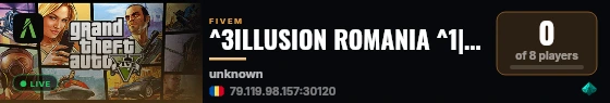 ^3ILLUSION ROMANIA ^1| STAFF FREE |^0AMedium Roleplay live status badge