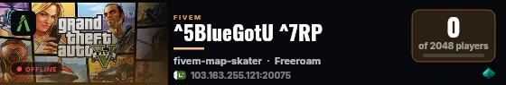 ^5BlueGotU ^7RP live status badge