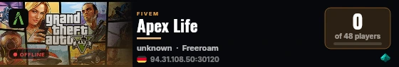 Apex Life live status badge