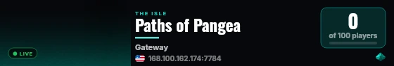 Paths of Pangea live status badge
