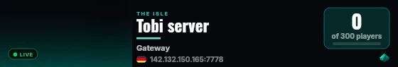 Tobi server live status badge