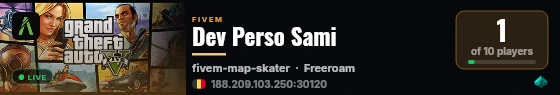 Dev Perso Sami live status badge
