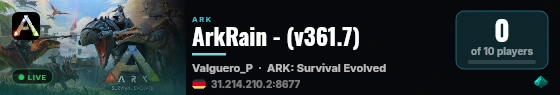 ArkRain - (v361.7) live status badge