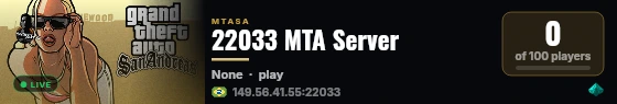 22033 MTA Server live status badge