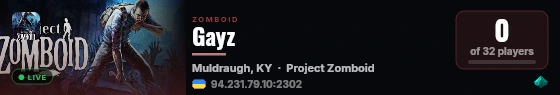Gayz live status badge