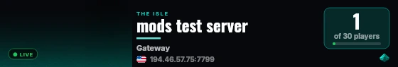 mods test server live status badge