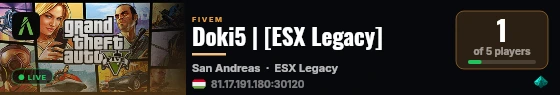 Doki5 | [ESX Legacy] live status badge