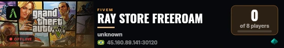 RAY STORE FREEROAM live status badge