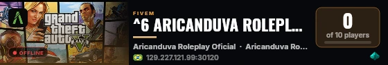 ^6 ARICANDUVA ROLEPLAY OFICIAL live status badge