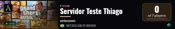 Servidor Teste Thiago live status badge