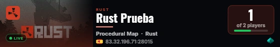 Rust Prueba live status badge