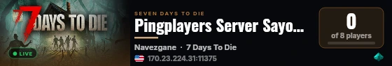 Pingplayers Server Sayoxxs live status badge