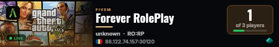Forever RolePlay live status badge