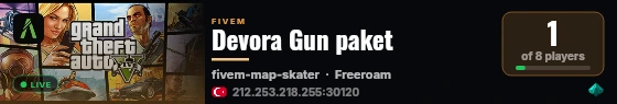 Devora Gun paket live status badge