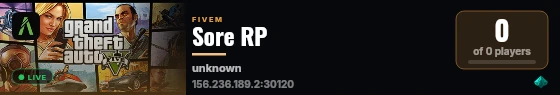Sore RP live status badge