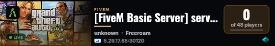 [FiveM Basic Server] server live status badge