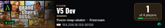 V5 Dev live status badge
