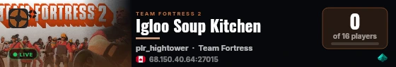 Igloo Soup Kitchen live status badge