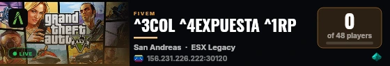 ^3COL ^4EXPUESTA ^1RP live status badge