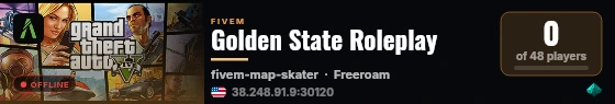 Golden State Roleplay live status badge