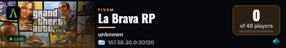 La Brava RP live status badge
