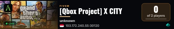 [Qbox Project] X CITY live status badge
