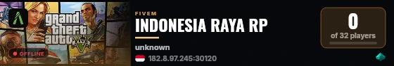 INDONESIA RAYA RP live status badge
