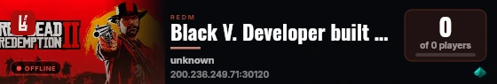 Black V. Developer built with VORPCore! live status badge