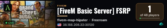 [FiveM Basic Server] FSRP live status badge