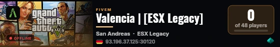 Valencia | [ESX Legacy] live status badge