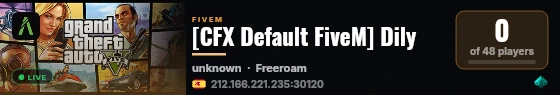 [CFX Default FiveM] Dily live status badge