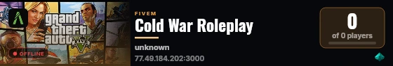Cold War Roleplay live status badge