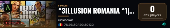 ^3ILLUSION ROMANIA ^1| STAFF FREE |^0AMedium Roleplay live status badge