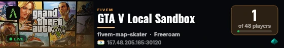 GTA V Local Sandbox live status badge