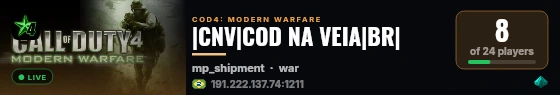 |CNV|COD NA VEIA|BR| live status badge