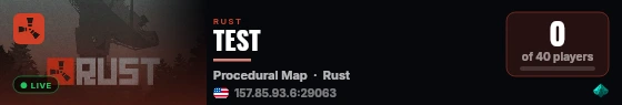 TEST live status badge