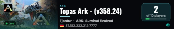 Topas Ark - (v358.24) live status badge