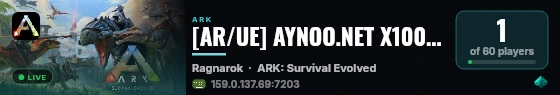 [AR/UE] AYNOO.NET X100 Primal Ragnarok PVP - (v361.7) live status badge