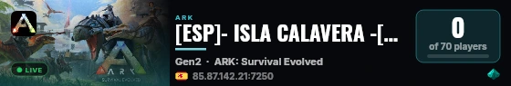 [ESP]- ISLA CALAVERA -[PVE] [ROTATIVO2] (TheIsland - (v361.7) live status badge