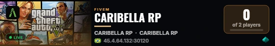 CARIBELLA RP live status badge