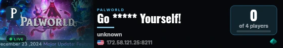Go ***** Yourself! live status badge
